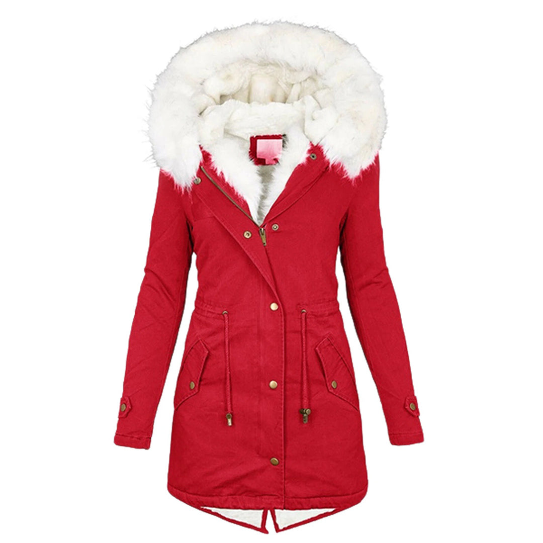 Women's cold weather winter coat, featuring a cozy lining & stylish design for maximum warmth & comfort.