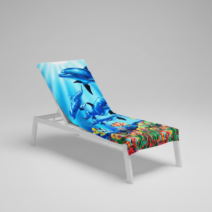 Unisex quick-dry microfiber beach towel, vibrant and soft, perfect for sunbathing or aquatic sports