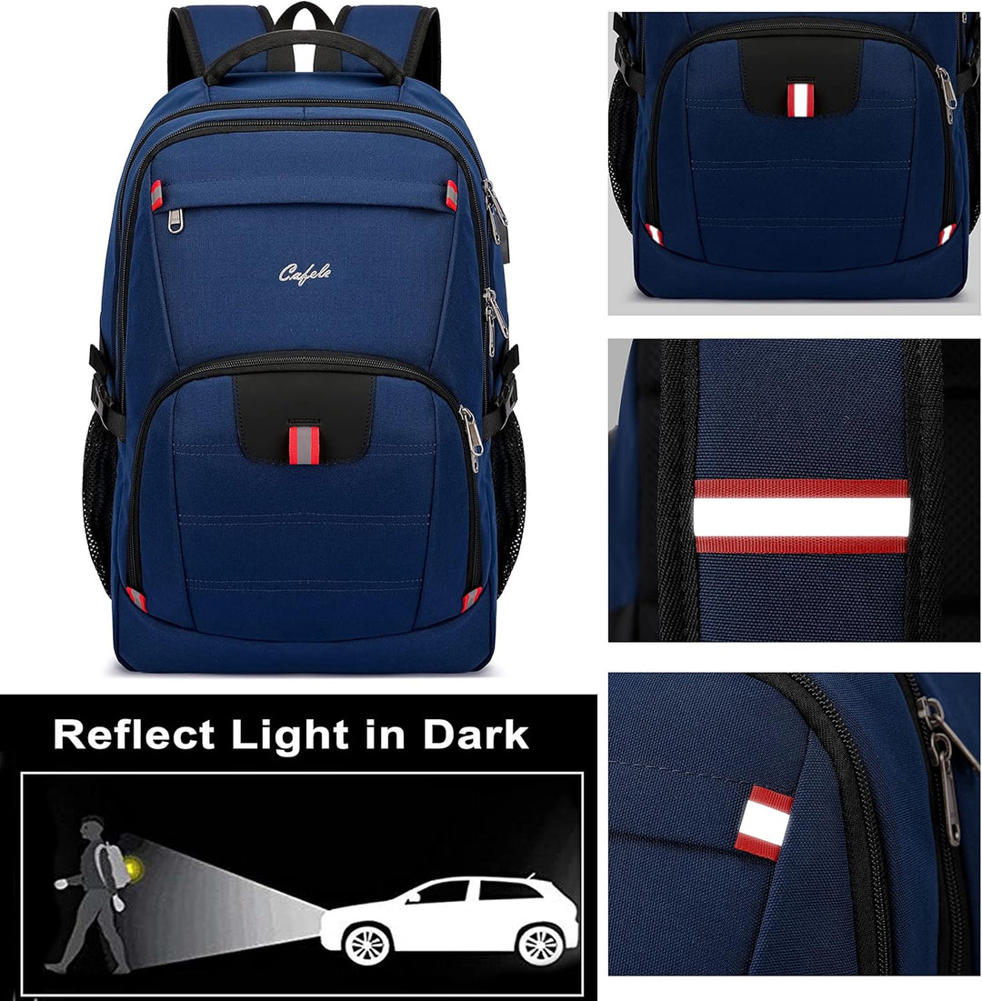 Modern water-resistant laptop backpack with USB port, excellent for school, work, or travel