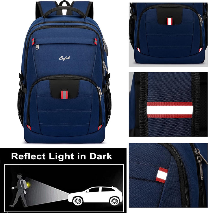 Modern water-resistant laptop backpack with USB port, excellent for school, work, or travel