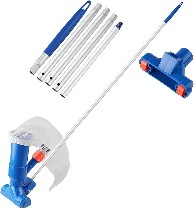TIDYPOOL manual pool vacuum for quick debris removal & water cleaning in spas & pools.
