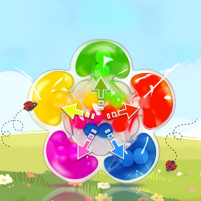 Two colorful children's sensory learning toys for toddlers, enhancing fine motor skills & color recognition.