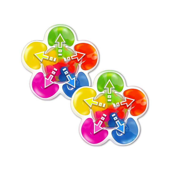 Durable rubber sensory learning toys (set of 2) for kids, promoting developmental play & fine motor skills.