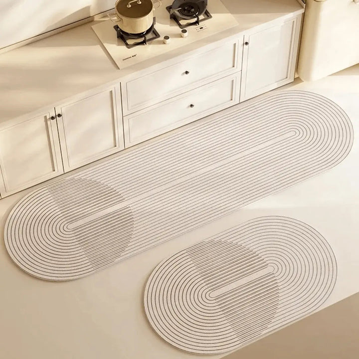 Easy-care washable floor mat, ultra-absorbent & non-slip design for kitchen, entryway, and high traffic.