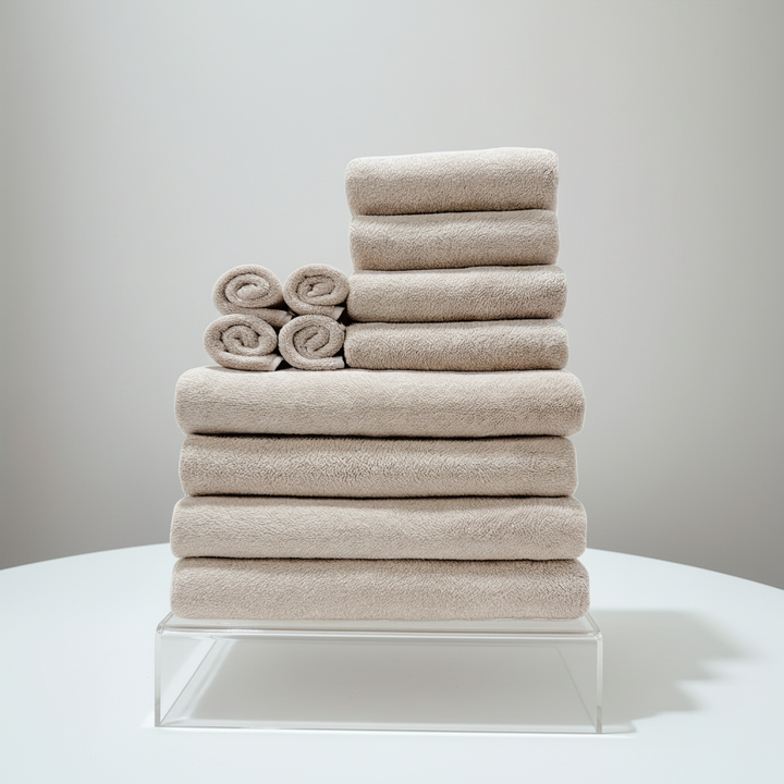 Quick dry, absorbent microfiber hand towel from the CozyTowels set, ideal for everyday bathroom use