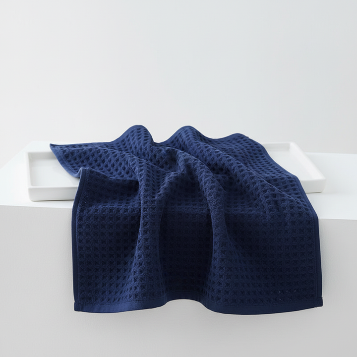 FreshWrap luxury bath linen: a rolled Pima cotton waffle towel with spa essentials, quick-drying & antibacterial
