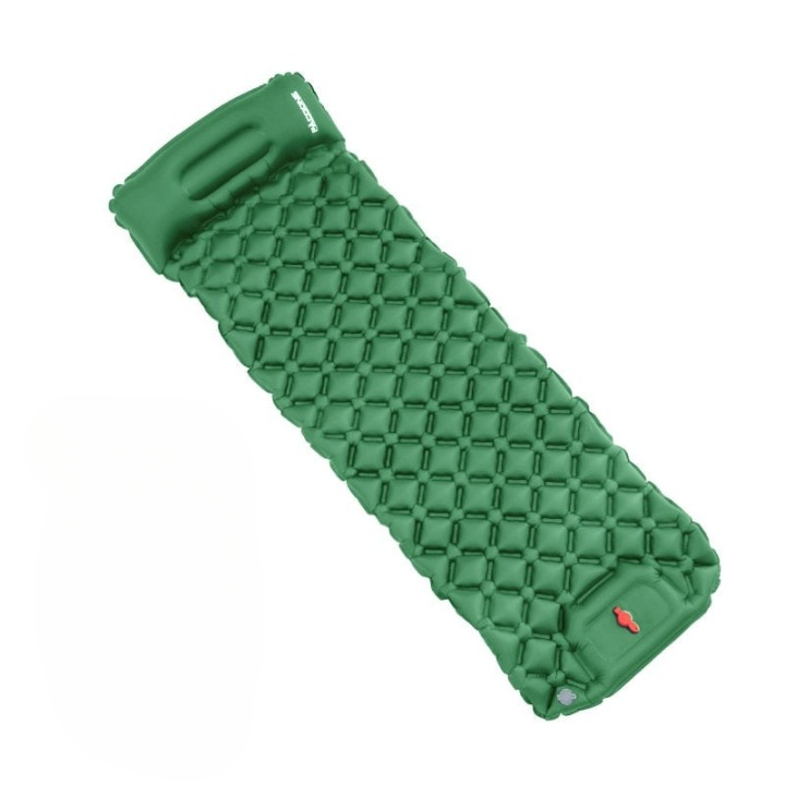 Durable waterproof inflatable camping mat ensures outdoor comfort; perfect for all seasons.