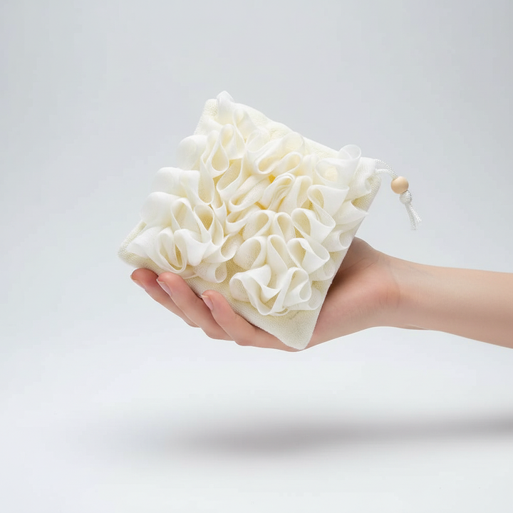 Innovative body scrubber and soap dispenser combo, perfect for daily showering