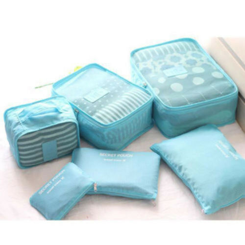 Two-piece unisex travel packing cubes. Space-saving luggage organizers for easy packing.