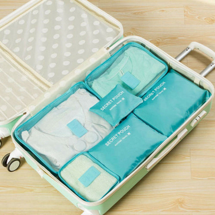 Unisex space-saving travel bags: 2-set packing organizers for an efficiently packed suitcase.