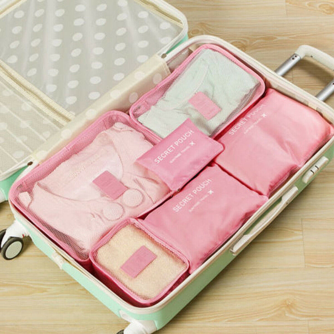 Get organized: Unisex 2-set luggage packing cubes. Smart space-saving travel storage solution.