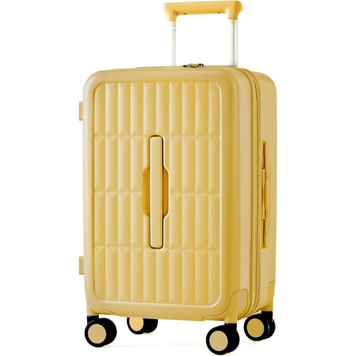 Sleek 20" carry-on suitcase featuring a 3:7 split & triple-layer PC shell, ideal for organized business trips.