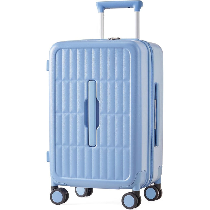 Compact 20-inch unisex carry-on luggage, designed for overhead bins with effortless spinner mobility.