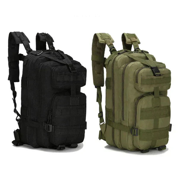 Complete 20L emergency survival kit in tactical backpack for preppers & disaster readiness.