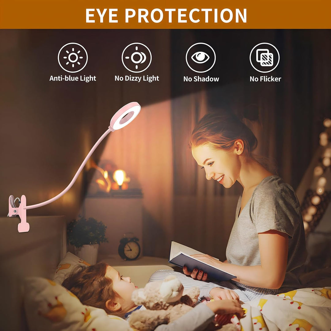 Adjustable LED task lighting lamp with flexible gooseneck, perfect for crafts and hobbies