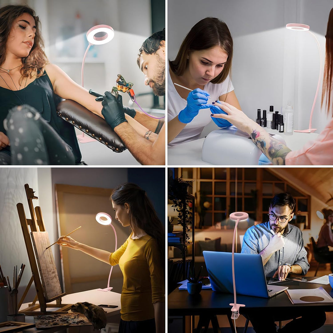 LED desk lamp with 3 color temperature settings, providing optimal light for any activity