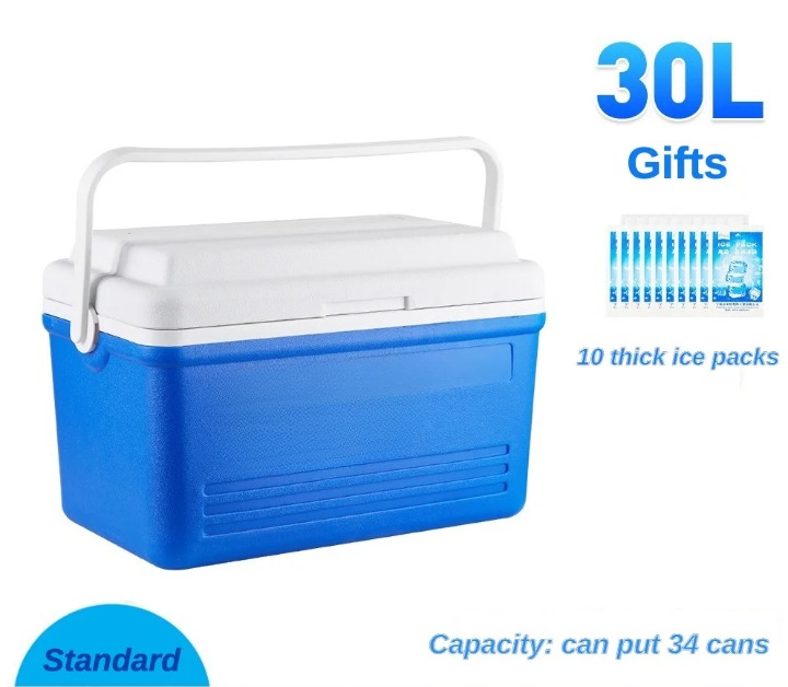 Unisex 30L camping cooler box, ideal for keeping food fresh and drinks chilled