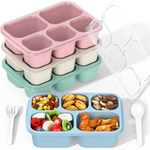Green/Blue/Pink/Beige - 5 Compartments