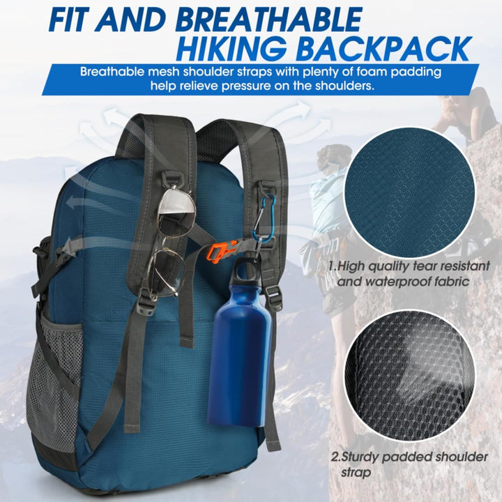 Unisex 40L waterproof trekking pack, lightweight & packable. Ideal for hiking & outdoor travel.