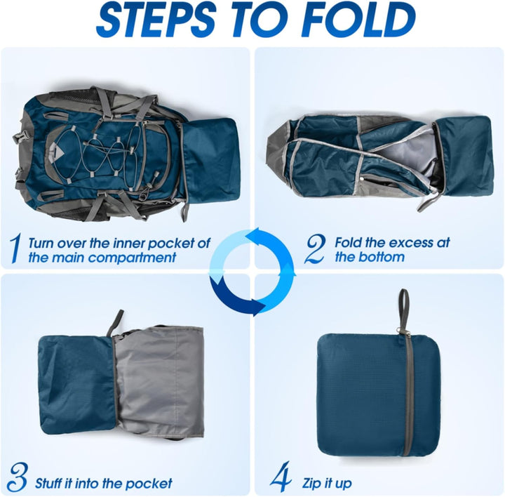Unisex 40L waterproof camping & hiking backpack, lightweight & packable for outdoor use.