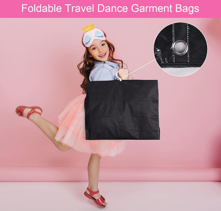 Unisex wardrobe storage solution: 5 durable garment bags with clear pockets & fold loop for organization.
