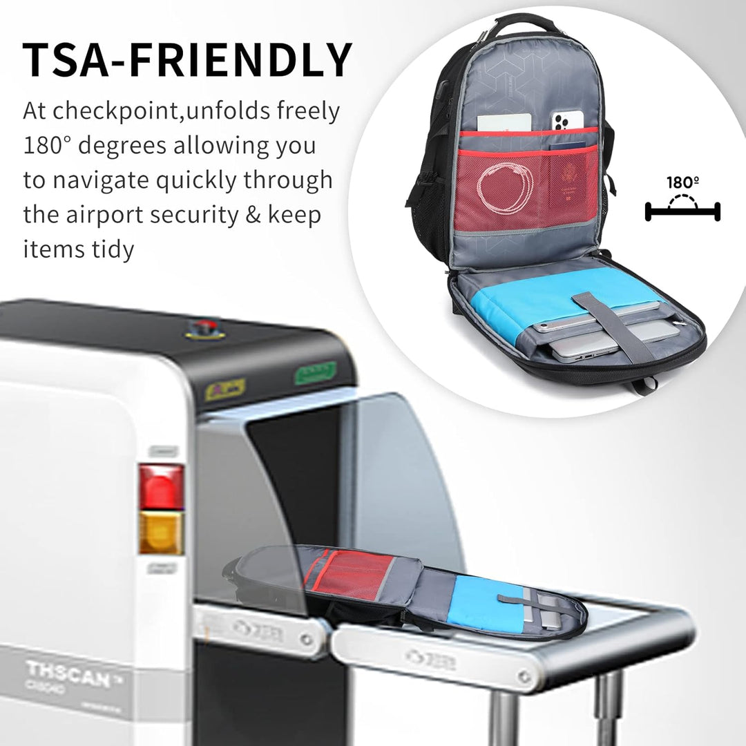 Versatile 50L laptop travel backpack with USB charging, water-resistant for modern commuters & travelers.