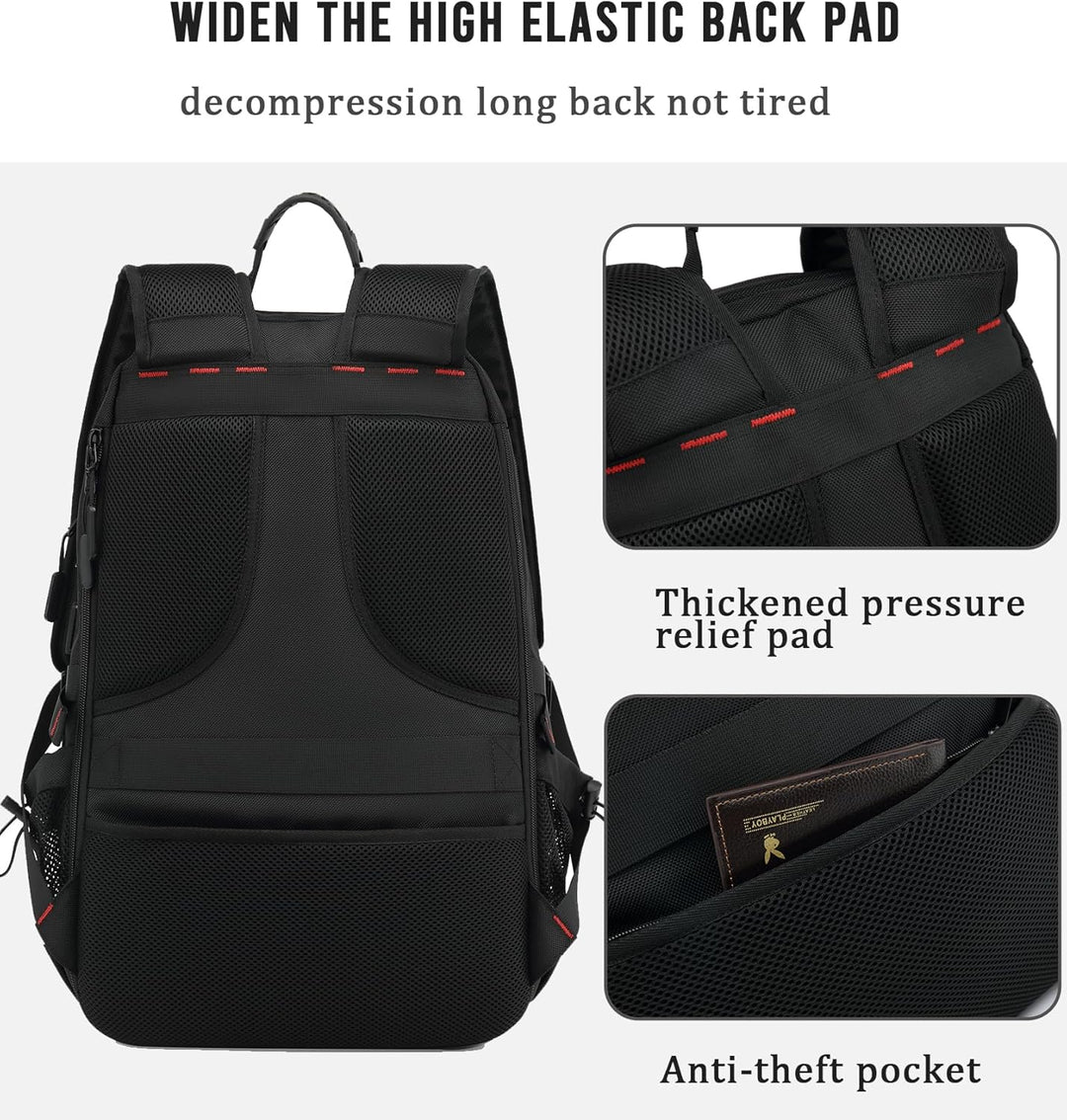 Versatile 60L anti-theft travel backpack. Water-resistant, ideal for laptop commuting or outdoor adventures. Unisex design.