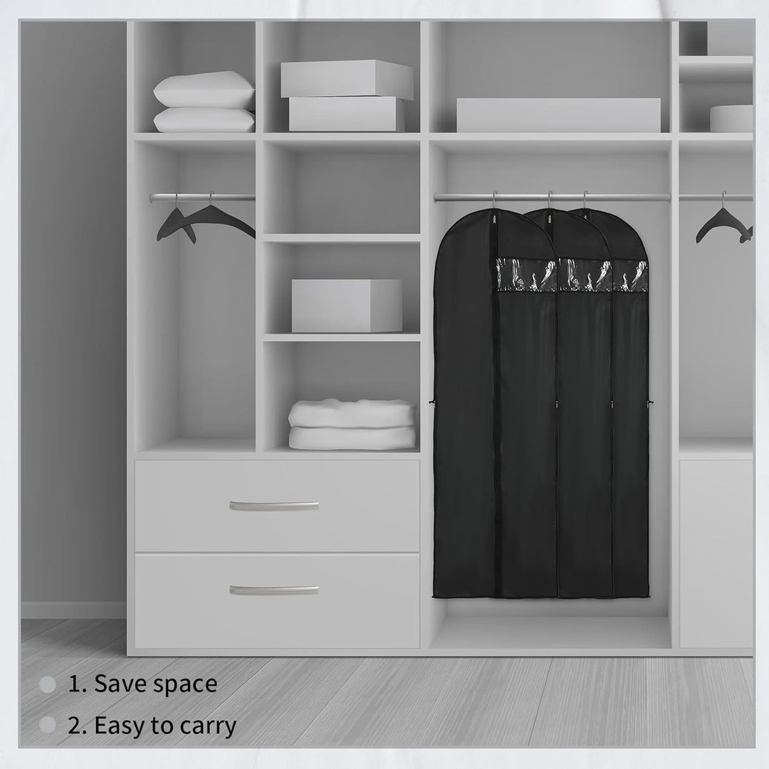 Folded 70-inch garment storage bag, a compact travel accessory for formalwear and gowns.