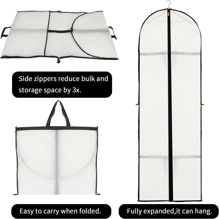 Unisex dress travel cover, 70-inch length, perfect for protecting valuable formal attire.