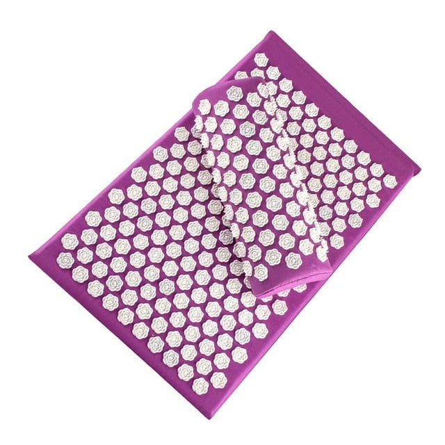 Full body acupressure mat & pillow set providing relaxation, pain relief, & stress reduction for wellness.