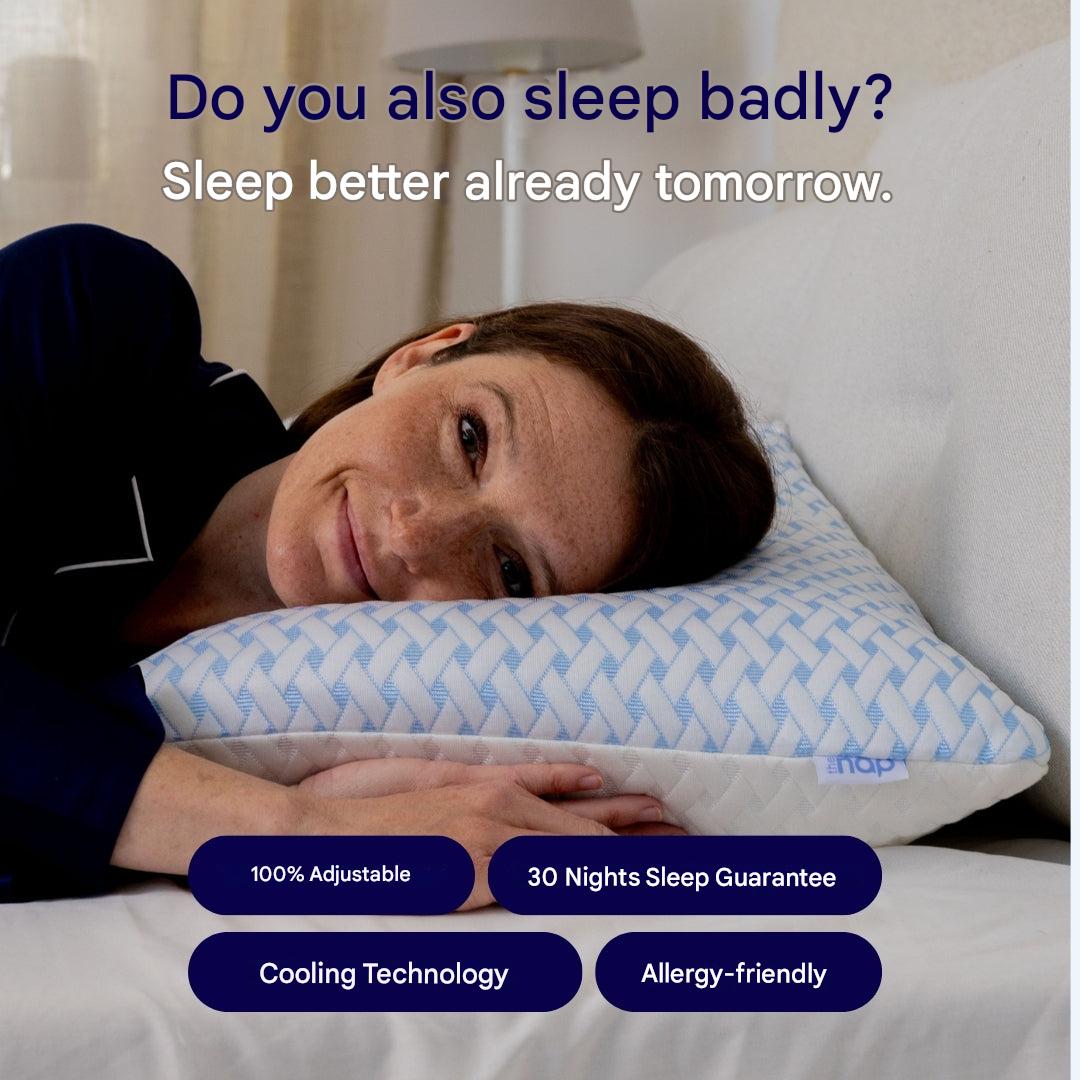 Experience improved sleep with this adjustable memory foam ergonomic pillow for perfect head & neck alignment.