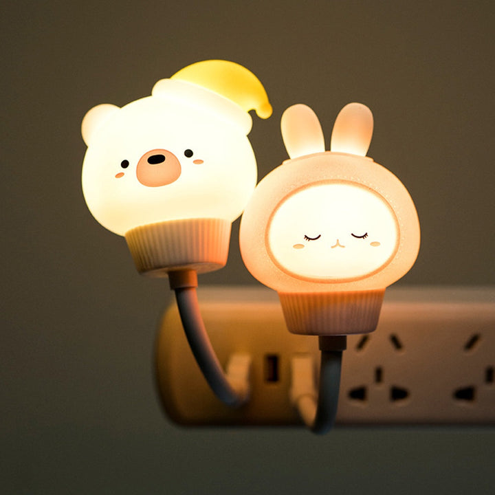 LumiPals animal nightlight with remote, soft LED glow, ideal gift for kids, USB charging