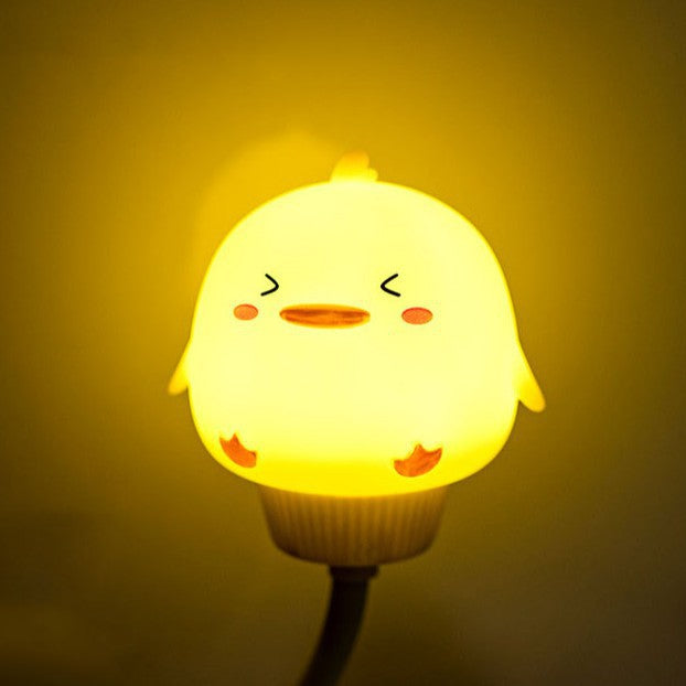 Adorable animal shaped night light for kids room, LED, dimmable, USB powered, decorative piece
