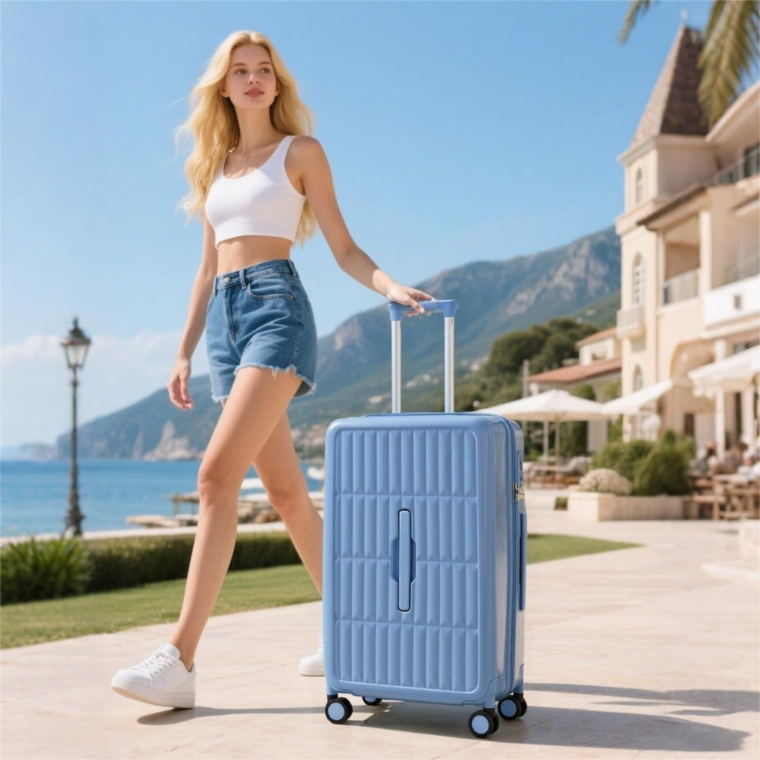 Unisex hardshell carry-on luggage, 20-inch, with integrated TSA lock for secure travel, triple-layer PC shell