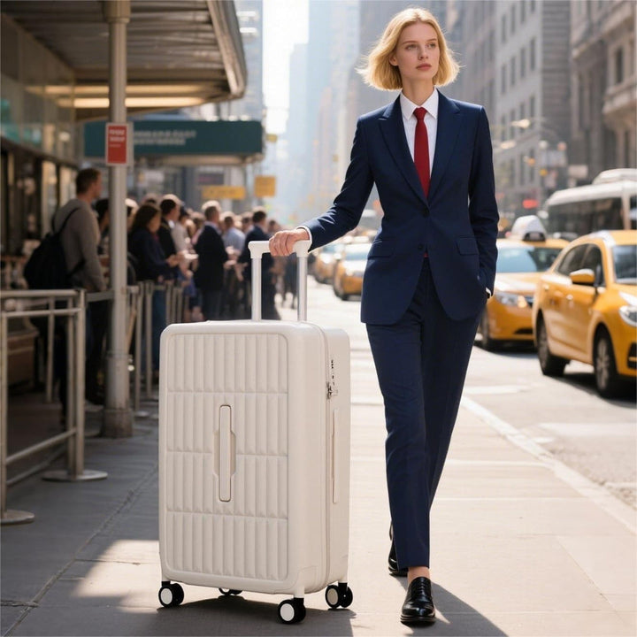 Group of assorted colors of 20-inch unisex hardshell carry-on luggage, 3:7 split, airline-approved travel bags