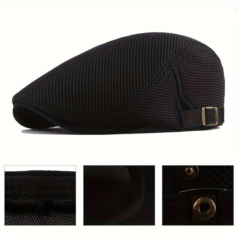 Unisex AirStyle lightweight cap, summer flat cap, breathable polyester, perfect for sunny days