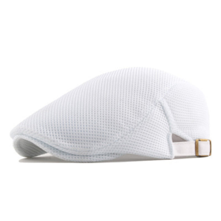 Polyester AirStyle flat cap, lightweight and breathable, unisex summer hat, comfortable travel wear