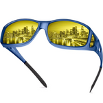 Mat marine blue frame/night vision lens
