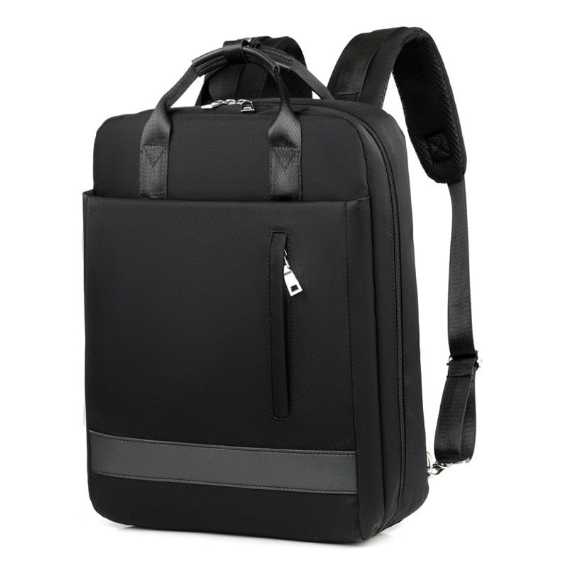 Durable Oxford fabric anti-theft backpack with USB charging, ideal for students & professionals.
