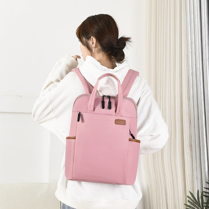 Anti-theft commuter backpack with laptop compartment & organizer. Water-resistant & secure for daily use.