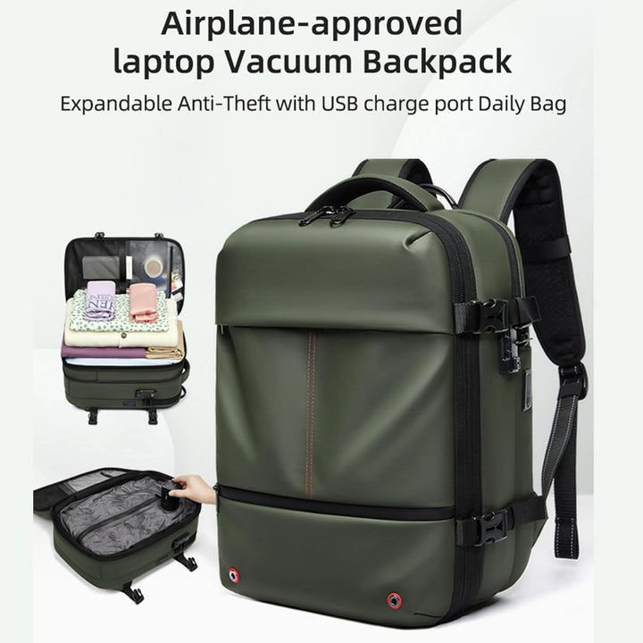 Arvid travel backpack's modern aesthetic, blending functionality with a contemporary look