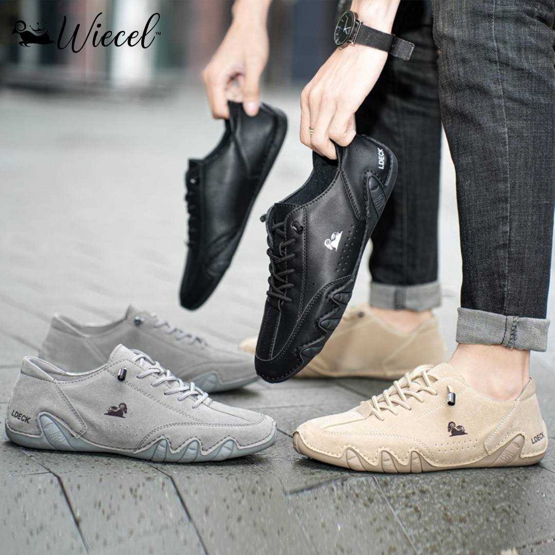 Minimalist athletic walking shoes for men & women, offering anatomical fit & protection.
