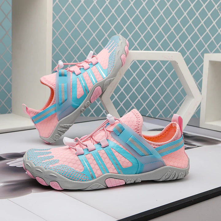 Unisex all-terrain barefoot water shoes, Noah model. Quick-dry aqua shoes for outdoor adventures, beach, and river.