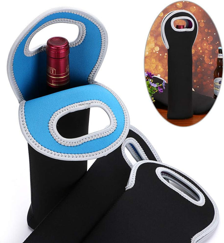 Unisex insulated wine bag, securely holding two bottles for convenient transport