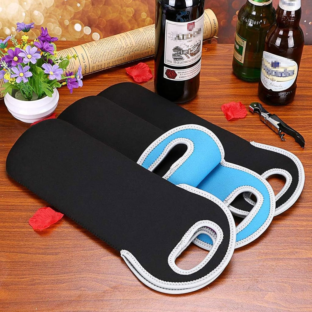 Portable wine cooler bag, made from durable neoprene for two bottles
