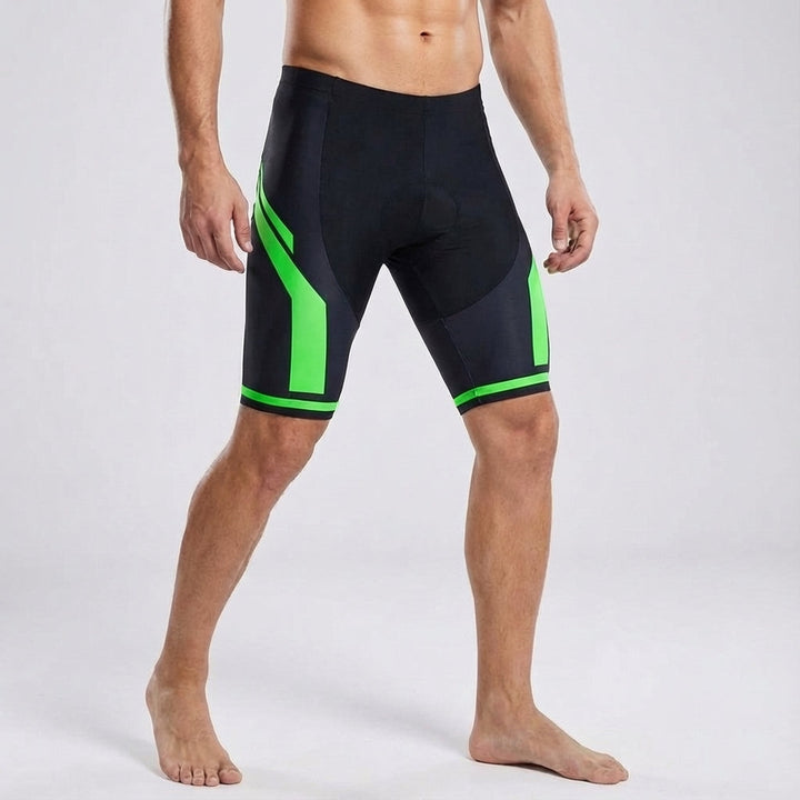 Group of unisex padded cycling shorts in various sizes, ready for comfortable performance biking