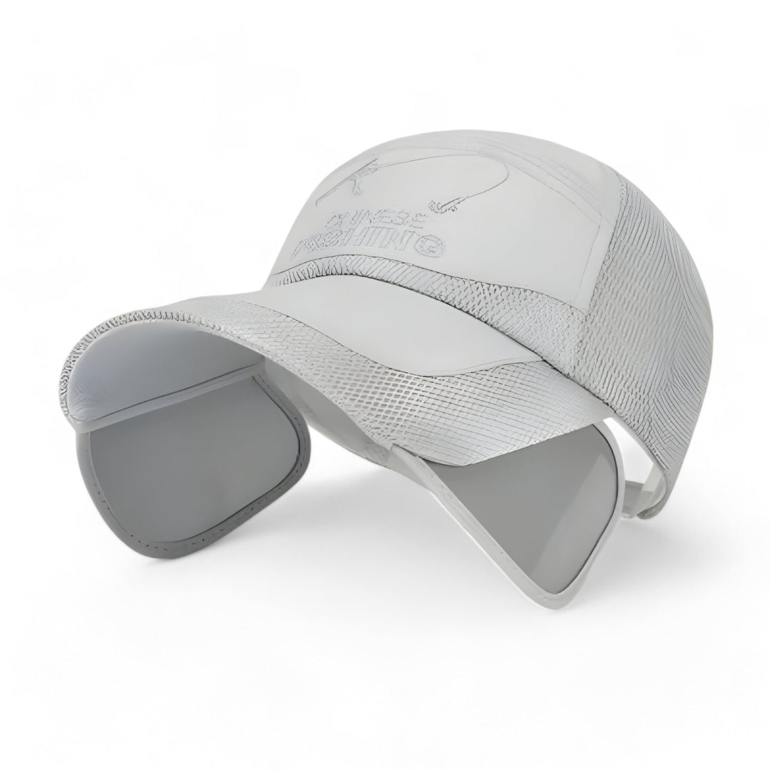 Close-up of the breathable fabric on a unisex sun visor cap, providing excellent UV sun protection.