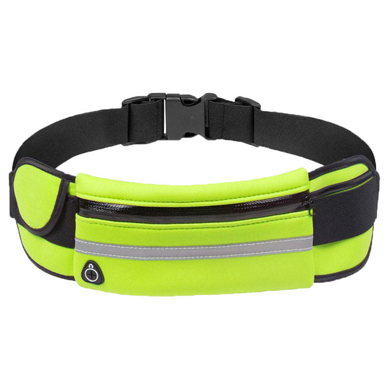 Outdoor gear: water-resistant black running waist pack, essential for hiking and jogging.