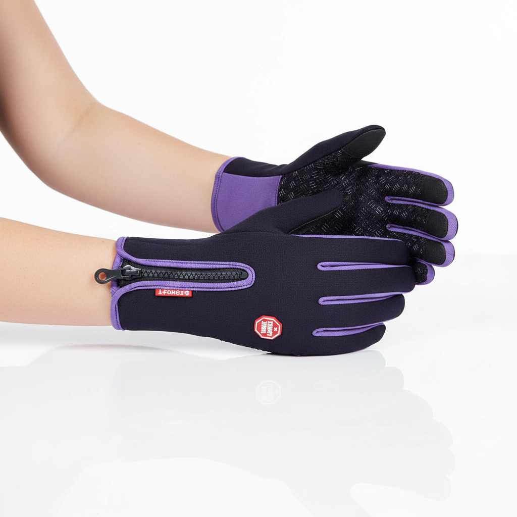 Unisex thermal gloves featuring touchscreen fingertips and waterproof fabric for extreme cold