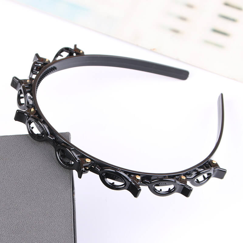 Unisex braided hair accessory, a durable headband with a firm grip for all hair types.